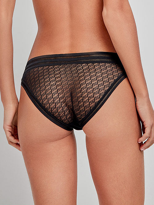 Εσώρουχο bikini με δαντέλα και δίχτυ / GS2/10110B