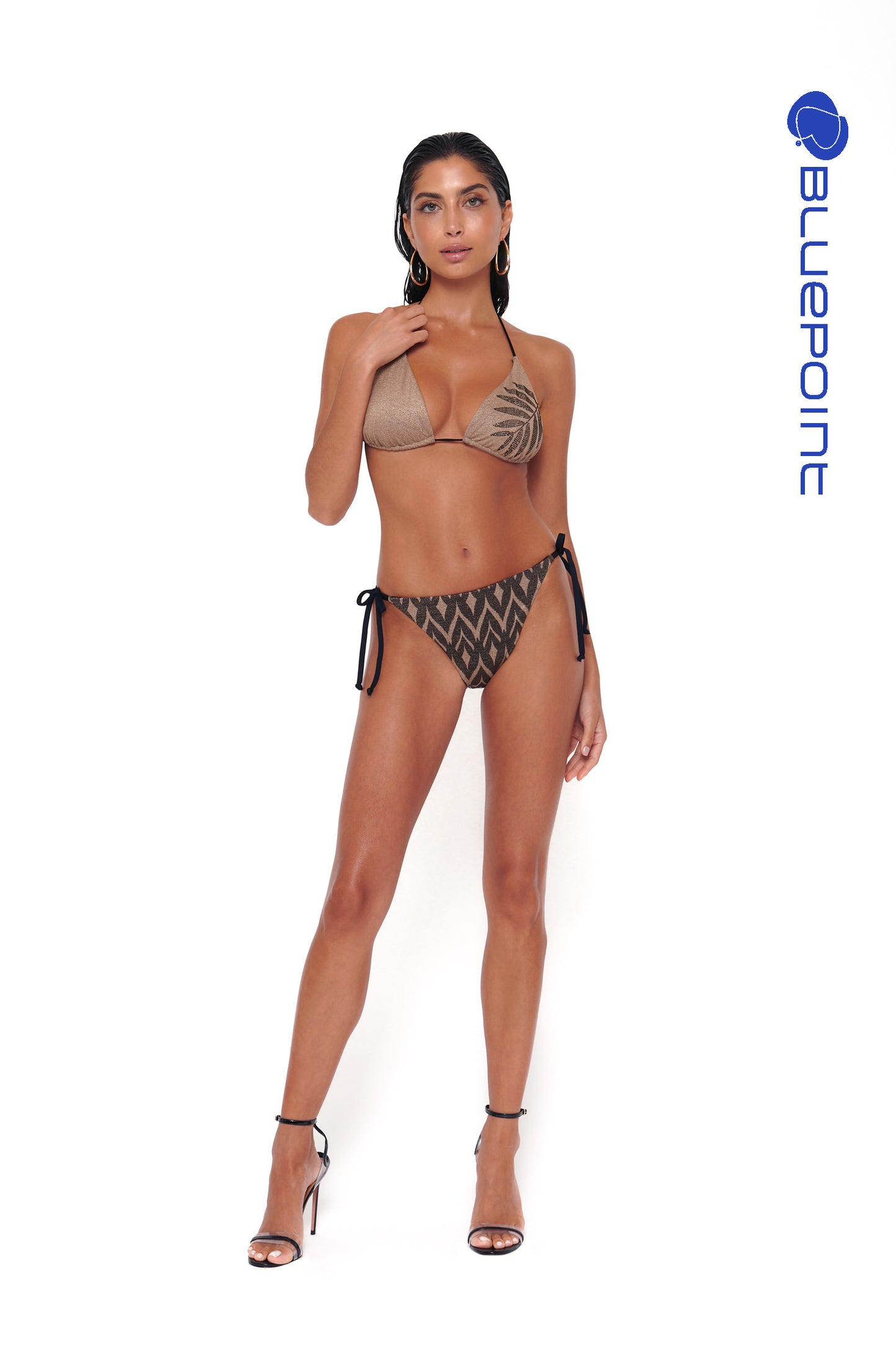 Κοφτό μπικίνι slip μαγιό BLUEPOINT με lurex / AFRICAN OVATION GOLD- 24065017