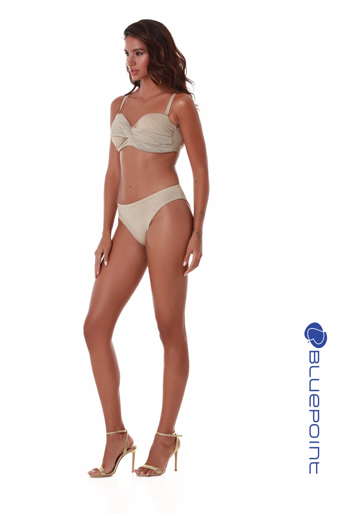 Μπικίνι slip μαγιό BLUEPOINT με εσωτερικές ραφές / GOLD NET -25065020
