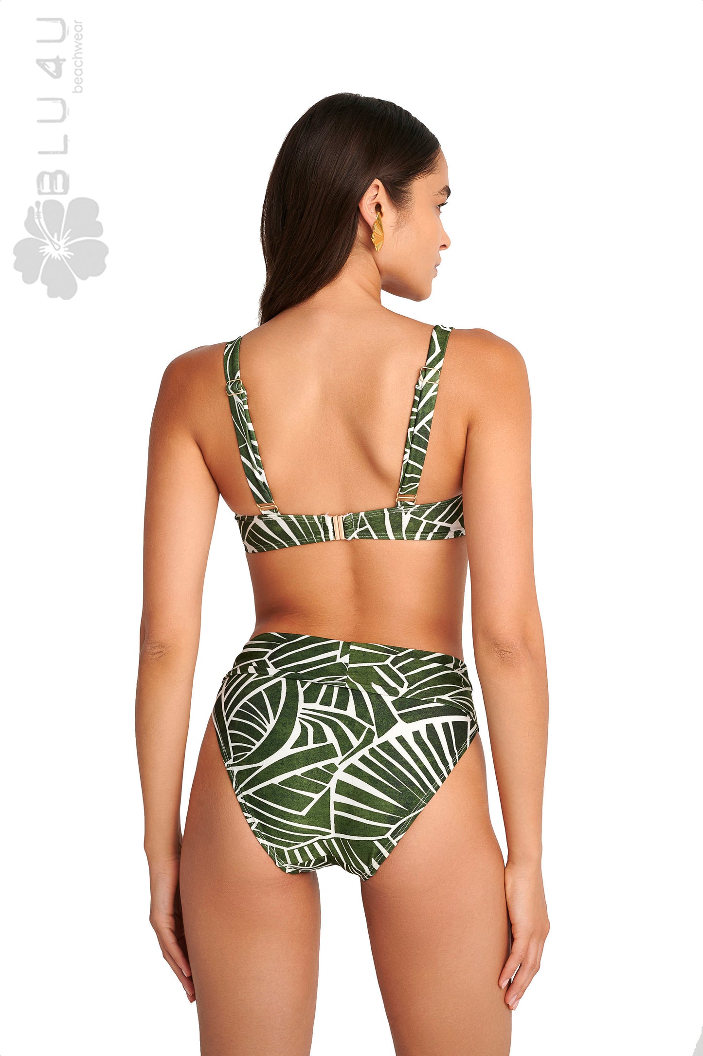 Σουτιέν μπικίνι τοπ μαγιό push-up για cup C BLU4U / AMAZON STRIPES - 25366114C
