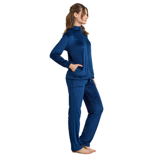 Βελούδινη φόρμα με κέντημα / J7980