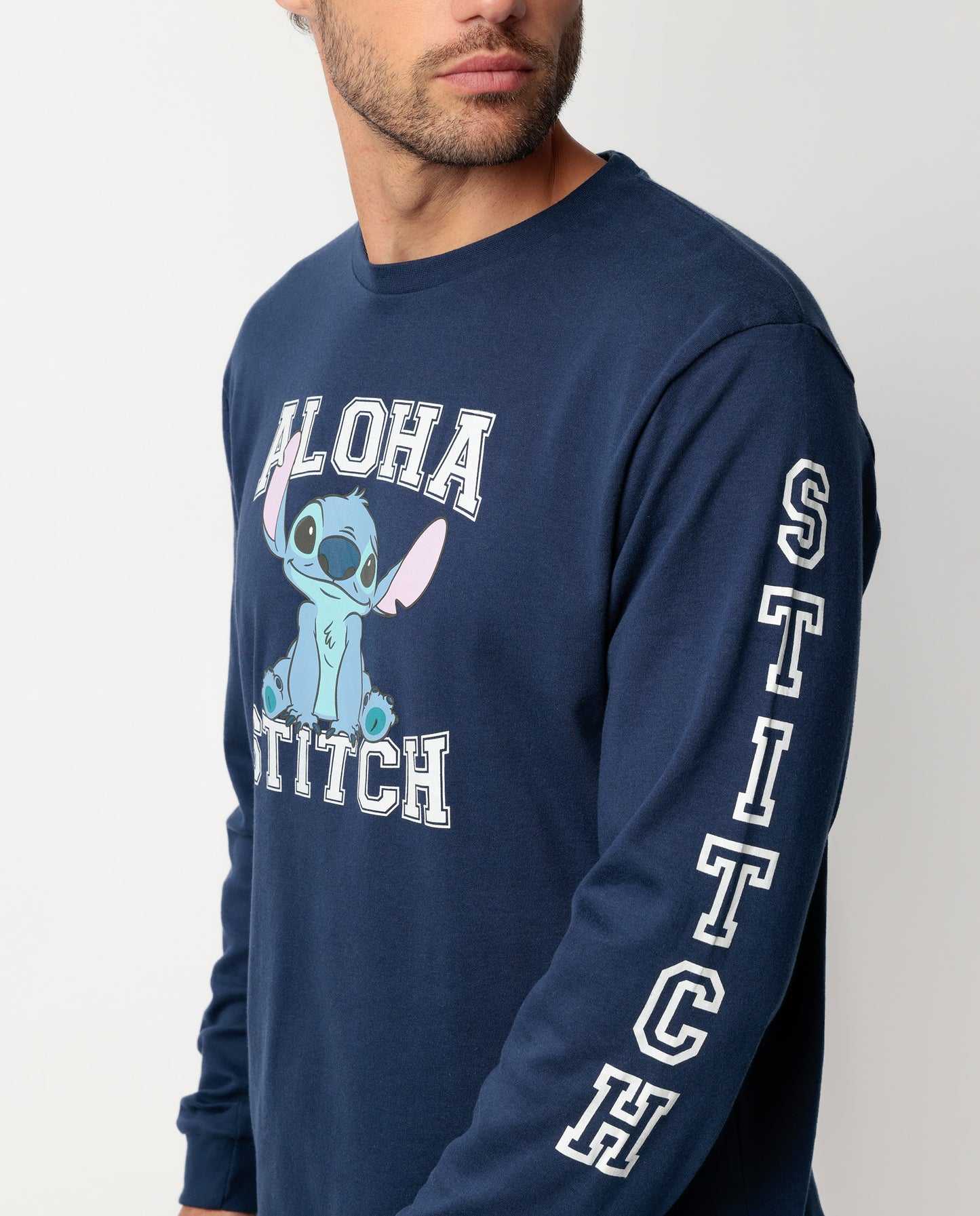 Ανδρική πιτζάμα τύπου φόρμα με σχέδιο Stitch / AD63901