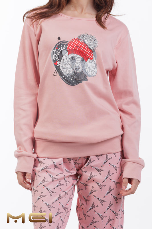 Βαμβακερή πιτζάμα με σχέδιο / M802530