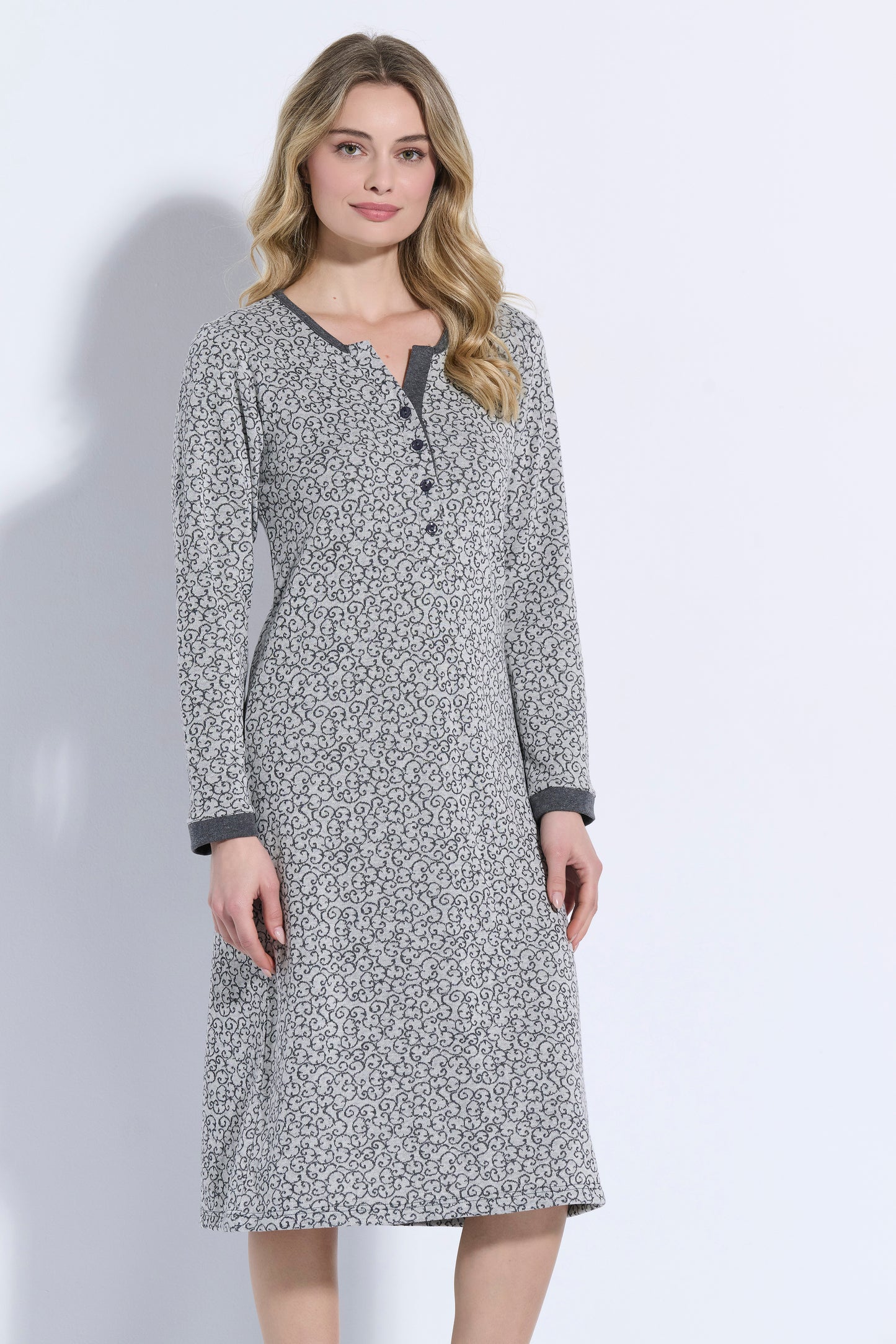 Νυχτικό με fleece επένδυση / J8154
