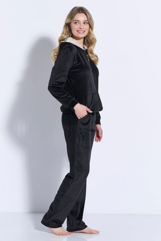 Βελούδινη φόρμα με ζακέτα / J8166