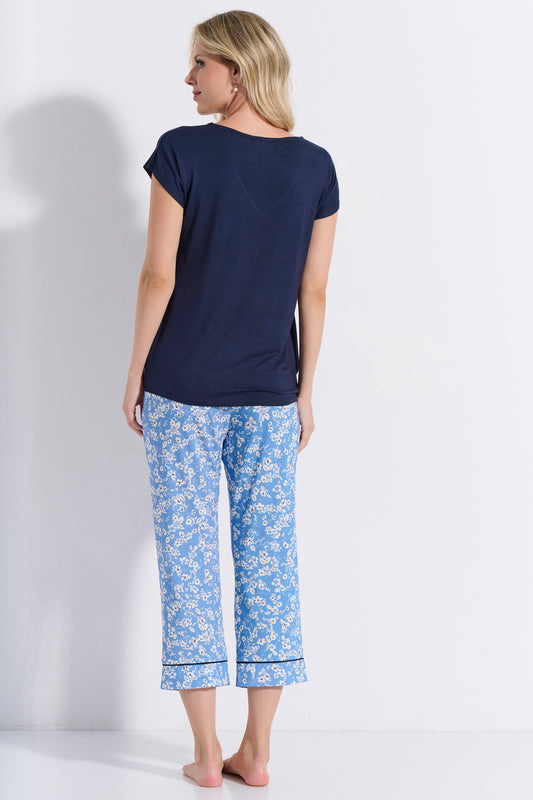 Καλοκαιρινή πιτζάμα κάπρι / J8222