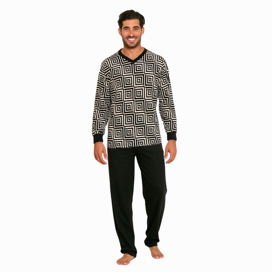 Λεπτή πλεκτή ανδρική πιτζάμα / GK573