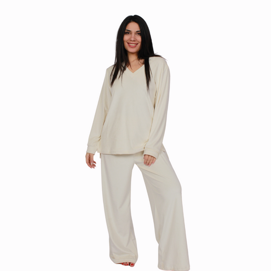 Plus size βελούδινη πιτζάμα / NV10172