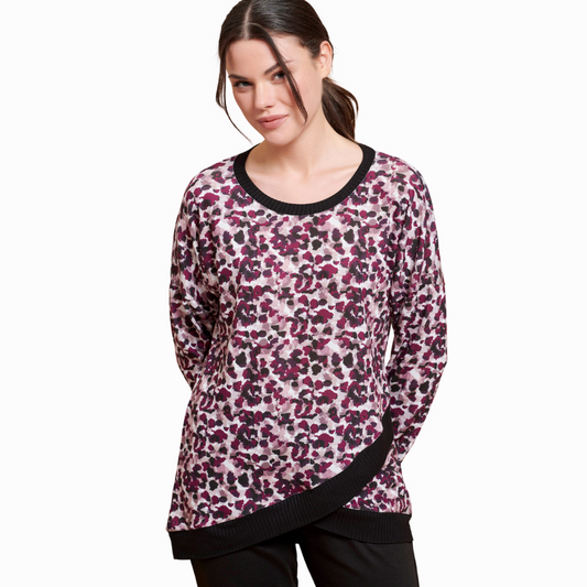 Πιτζάμα με μαύρο παντελόνι / J7756