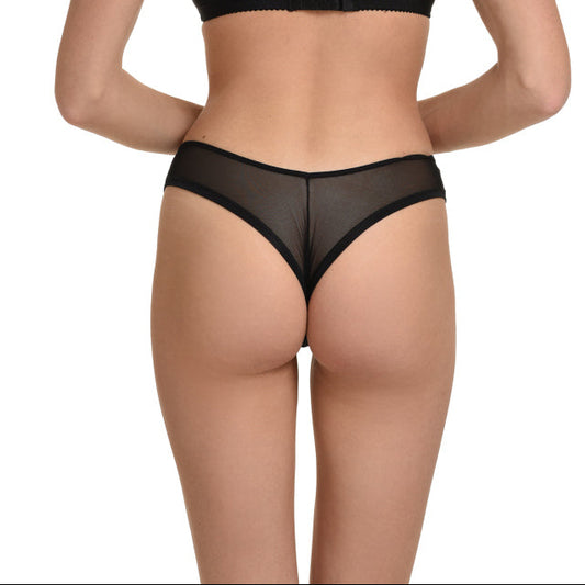 Brazilian εσώρουχο HIGH LEG με δίχρωμη δαντέλα / MR11203