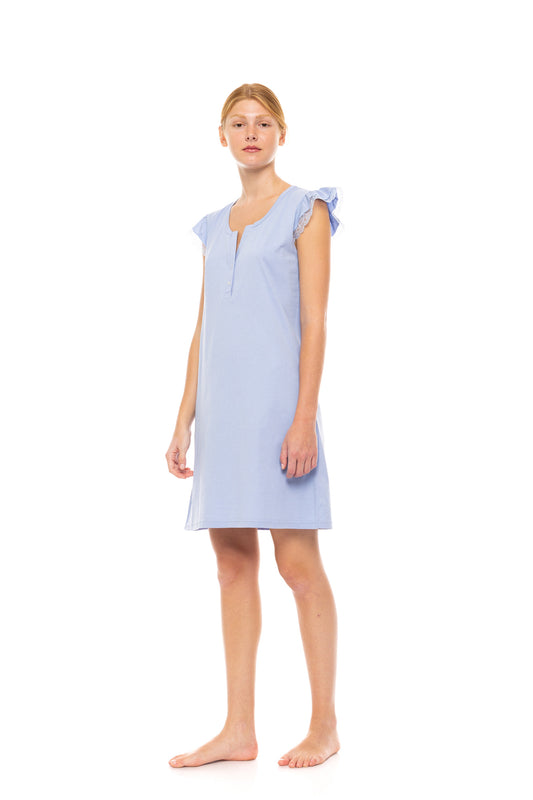 Βαμβακερό νυχτικό με κουμπιά / S1511