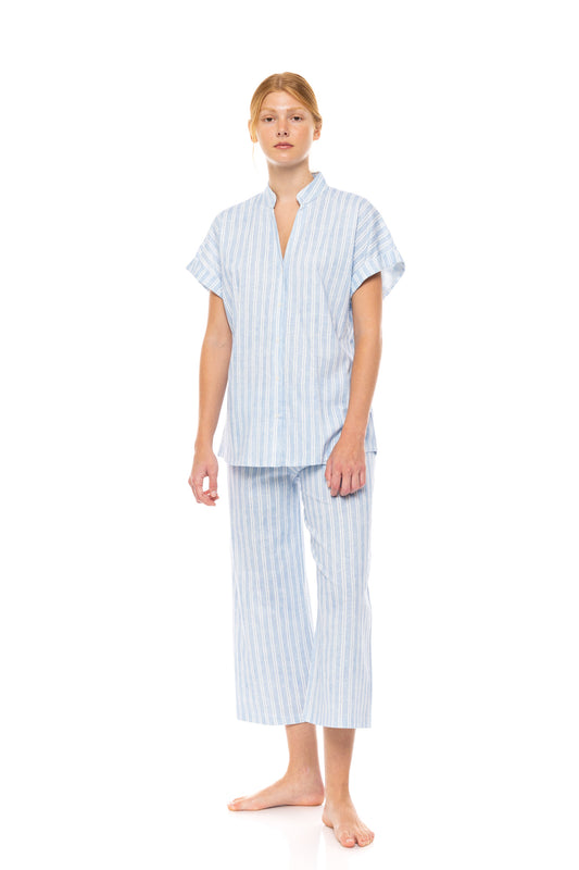 Βαμβακερή πιτζάμα με κουμπιά / S1516