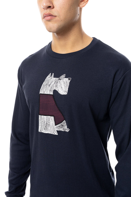 Ανδρική πιτζάμα με καρό παντελόνι / W-M680