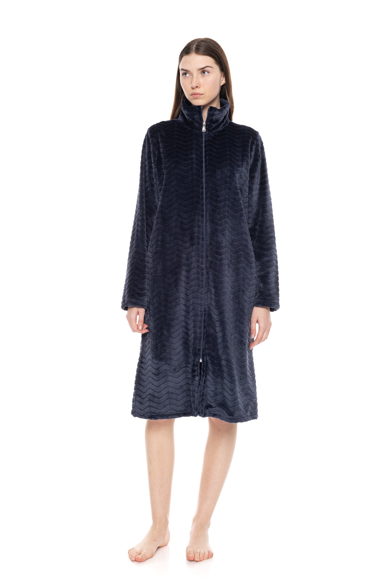 Fleece μακριά ρόμπα / W1676