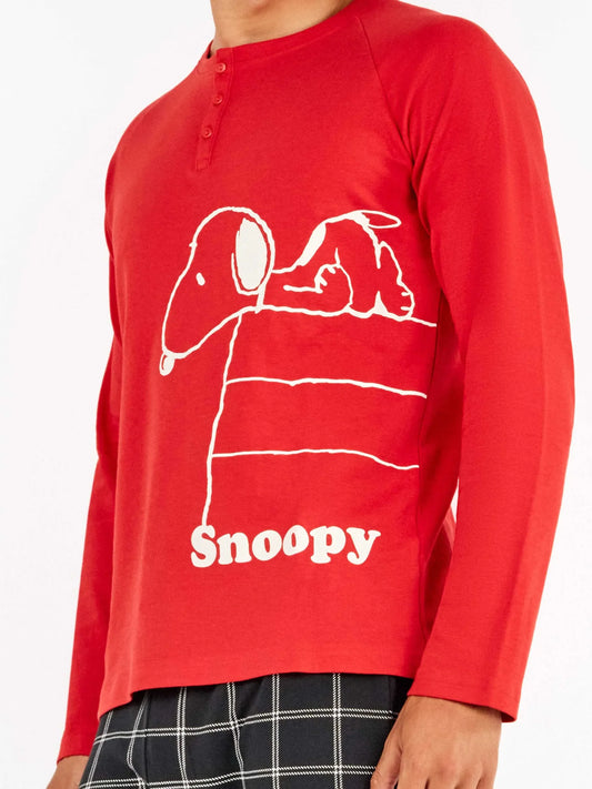 Ανδρική πιτζάμα με σχέδιο Snoopy / GS2/20336