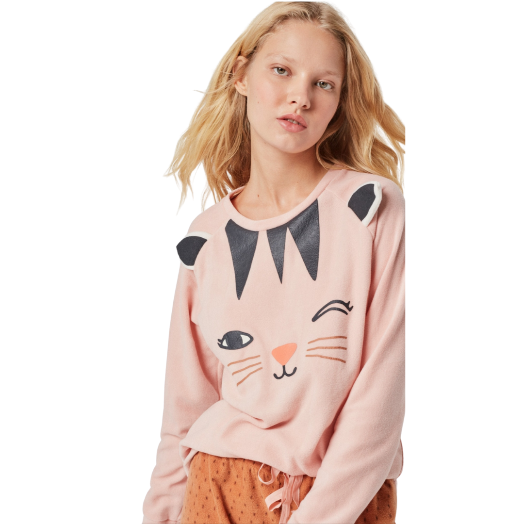 ΛΕΠΤΗ FLEECE ΠΙΤΖΑΜΑ KITTY / 2/1981