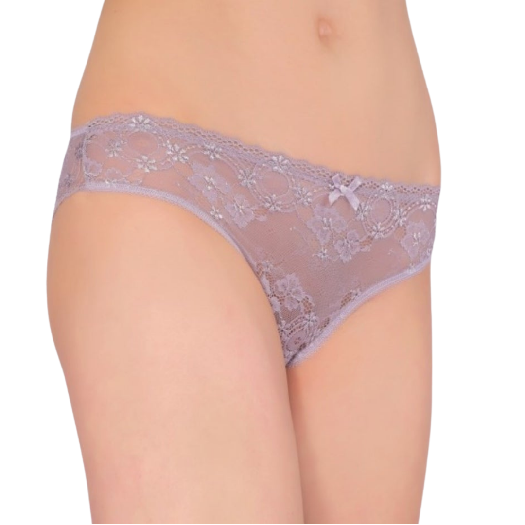 Bikini slip με δαντέλα / DR258