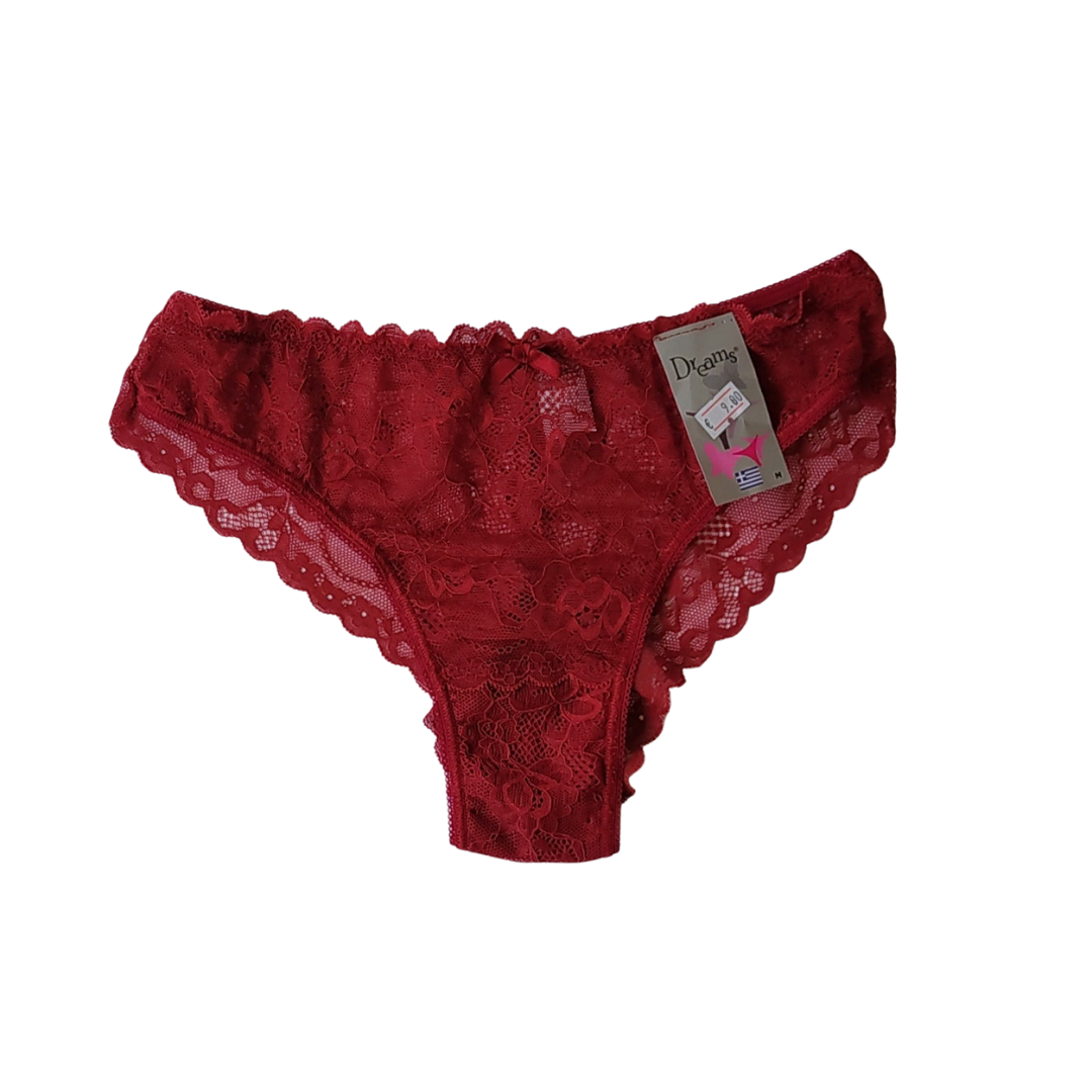 Bikini slip με δαντέλα / DR258