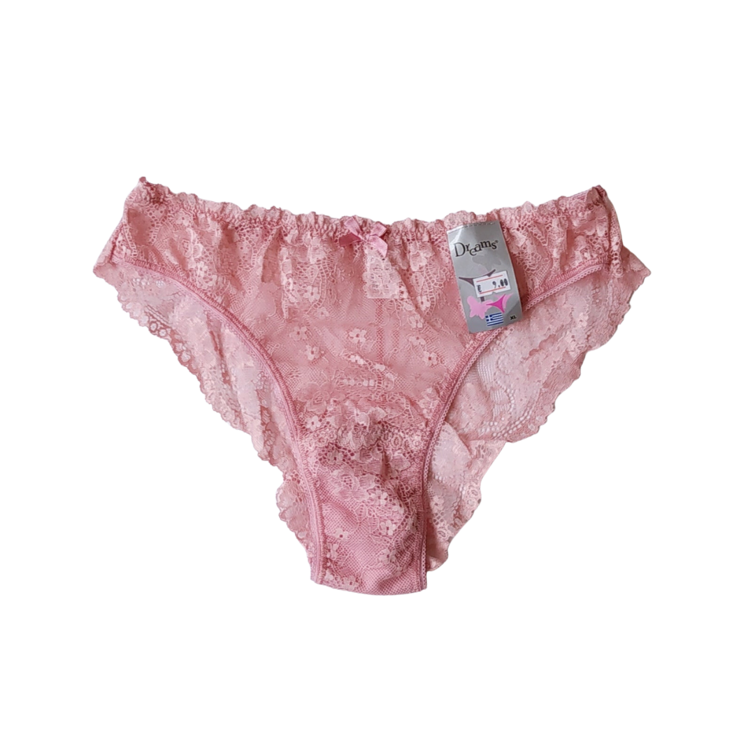 Bikini slip με δαντέλα / DR258