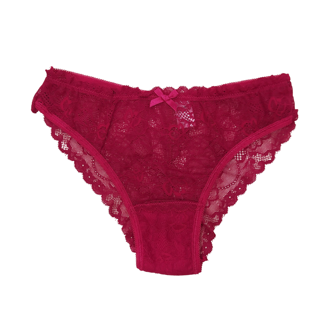 Bikini slip με δαντέλα / DR258