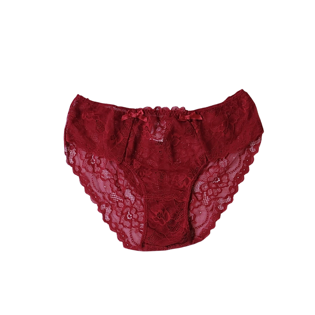 Bikini slip με δαντέλα / DR820
