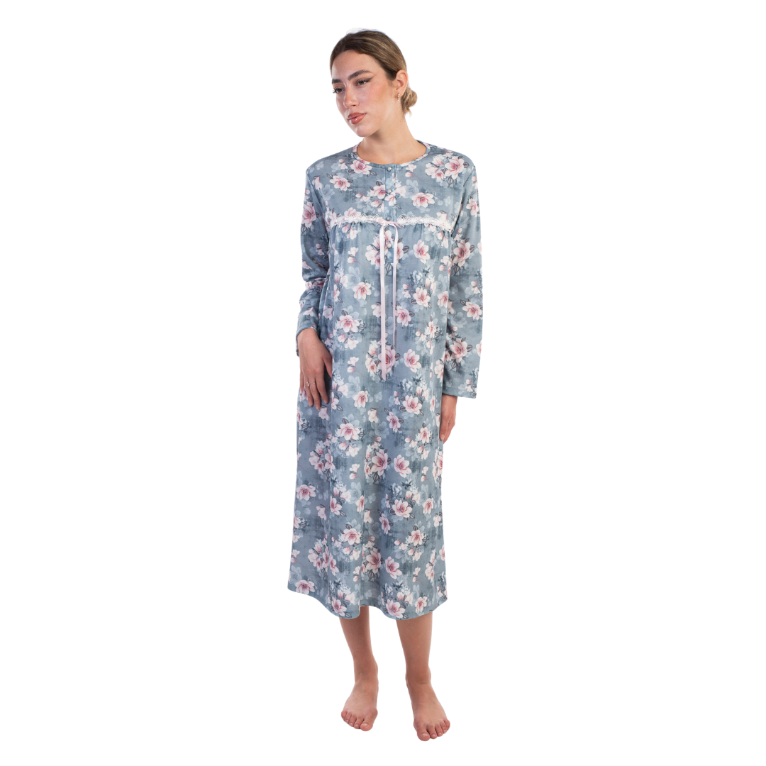 ΚΛΑΣΙΚΟ ΝΥΧΤΙΚΟ PLUS SIZE ΜΕ ΛΟΥΛΟΥΔΙΑ / 5234