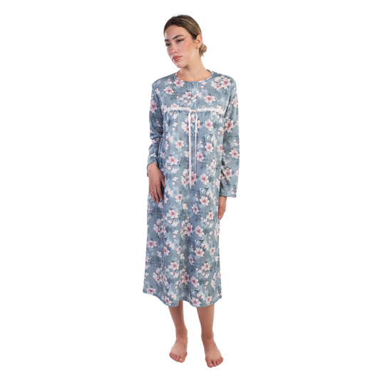 ΚΛΑΣΙΚΟ ΝΥΧΤΙΚΟ PLUS SIZE ΜΕ ΛΟΥΛΟΥΔΙΑ / 5234