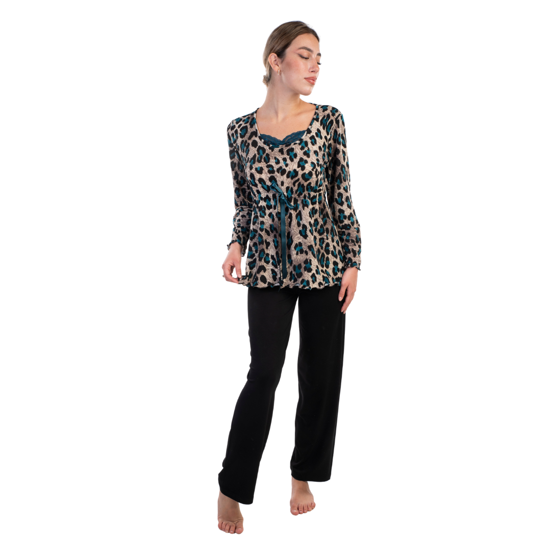 ΠΙΤΖΑΜΑ +PLUS SIZE LEOPAR / 5214