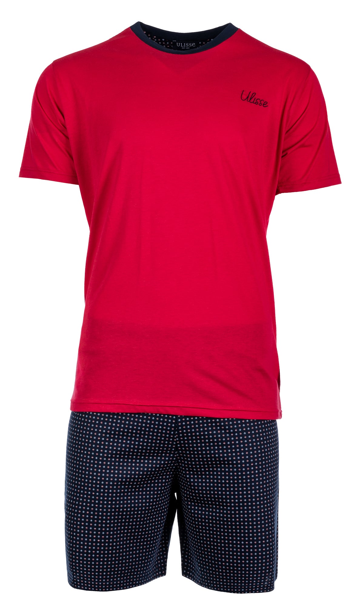 Ανδρική πιτζάμα με σχέδιο στο παντελόνι / S-M469