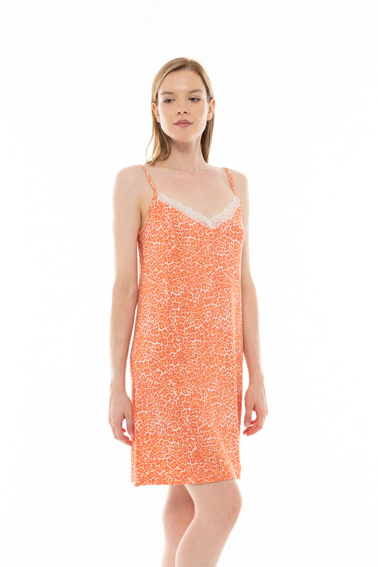 Ελαστικό νυχτικό με λεπτή τιράντα / S1231