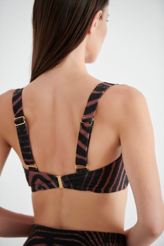 Μαγιό τύπου σουτιέν BLU4U χωρίς επένδυση / TIGER PRINT-23366066D