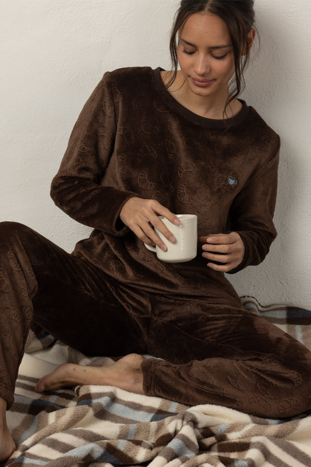 Fleece πιτζάμα Breakfast / AD64632