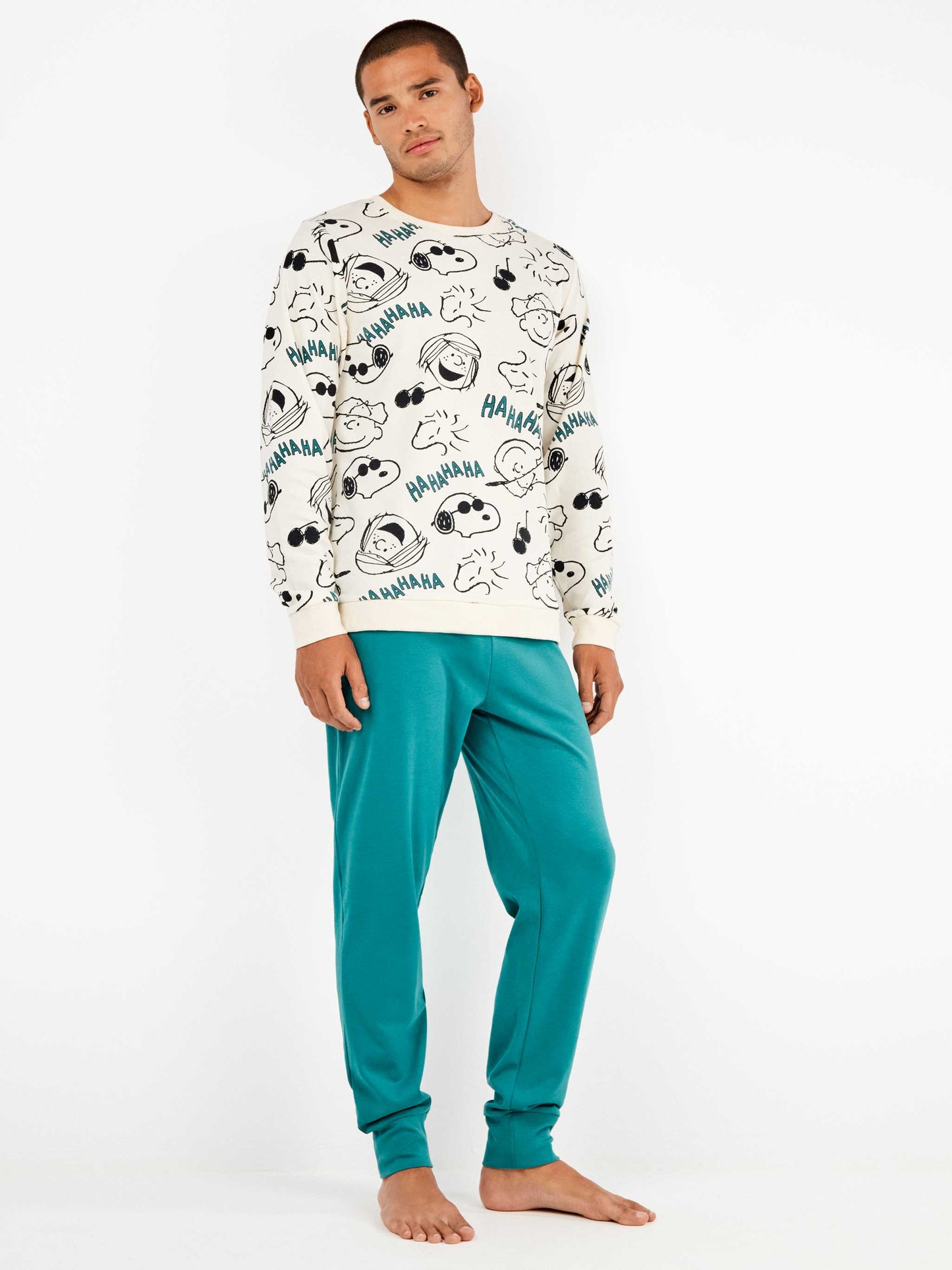 Ανδρική πιτζάμα με σχέδιο Snoopy / GS2/20344