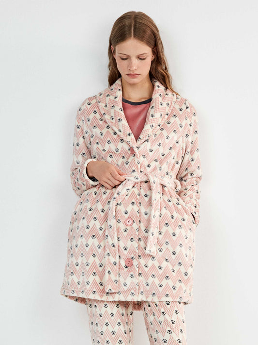 Ρόμπα fleece με σχέδιο / GS2/20512