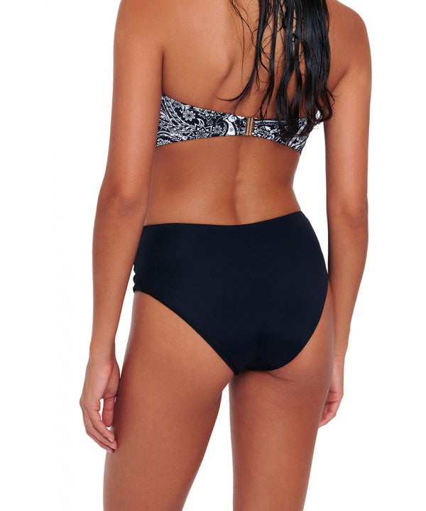 Ψηλόμεσο μπικίνι slip μαγιό BLUEPOINT με πιέτες / SOLIDS - 26065095