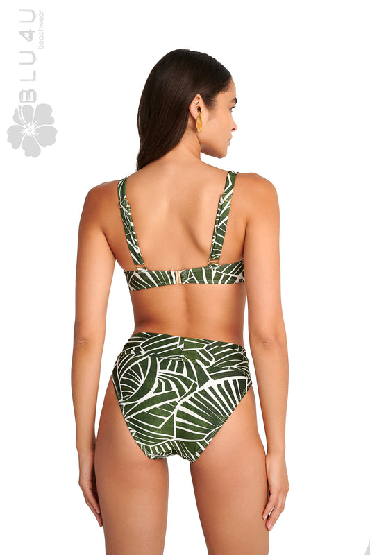 Σουτιέν μπικίνι τοπ μαγιό push-up για cup C BLU4U / AMAZON STRIPES - 25366114C