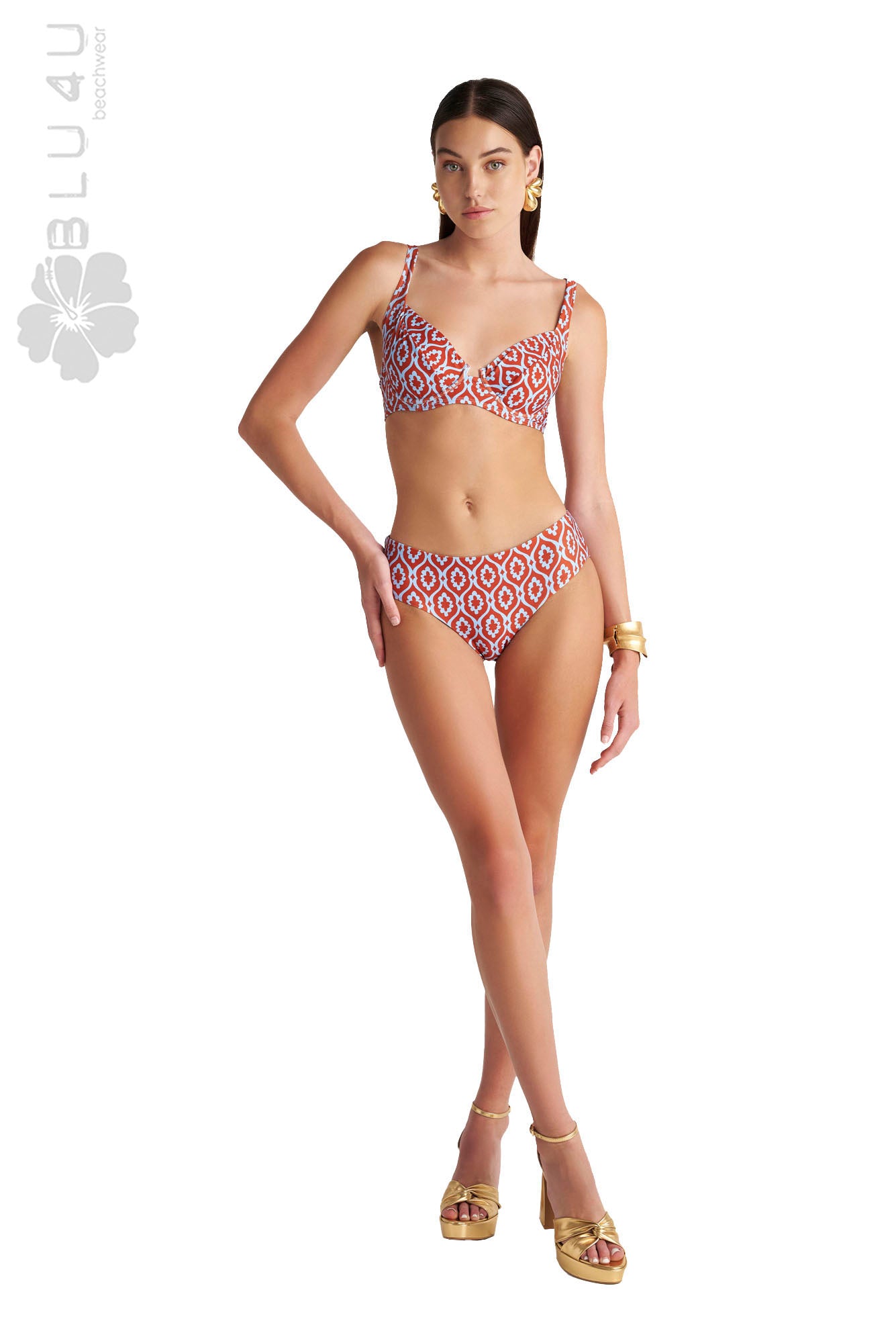 Μπικίνι slip μαγιό με εσωτερικές ραφές BLU4U / BRONZE AZTEC - 25365186