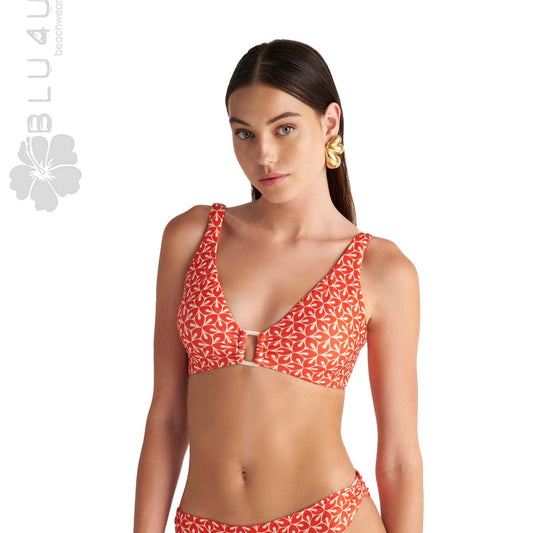Τριγωνικό μπικίνι τοπ μαγιό σε cup D BLU4U / RETRO RED - 25366262D