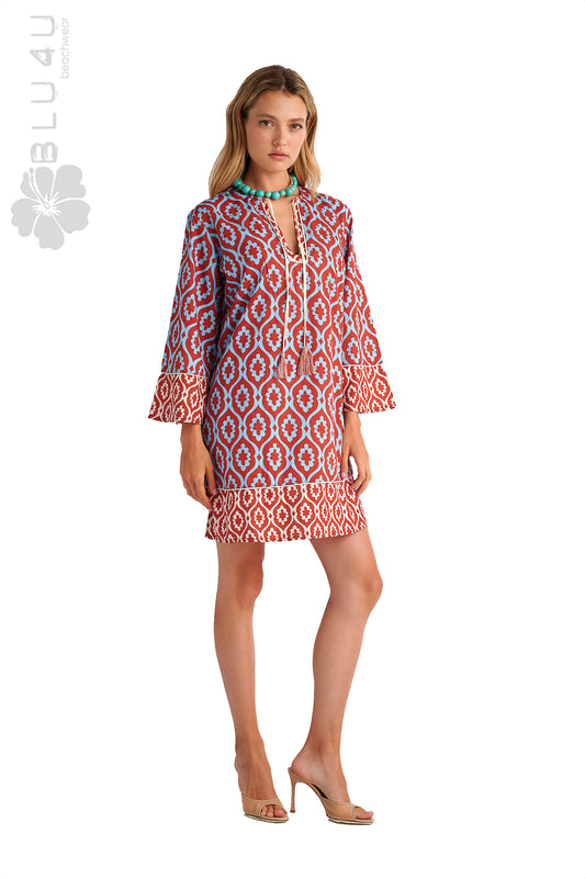 Καφτάνι με μανίκι BLU4U / BRONZE AZTEC - 25384185
