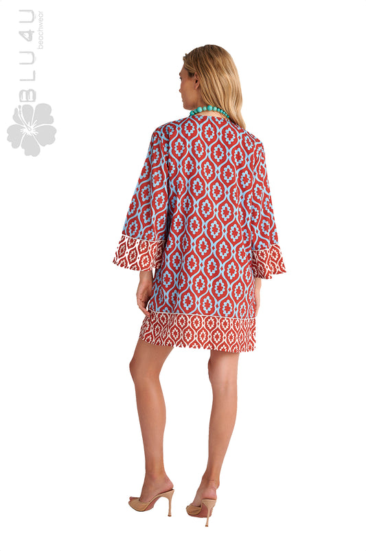 Καφτάνι με μανίκι BLU4U / BRONZE AZTEC - 25384185