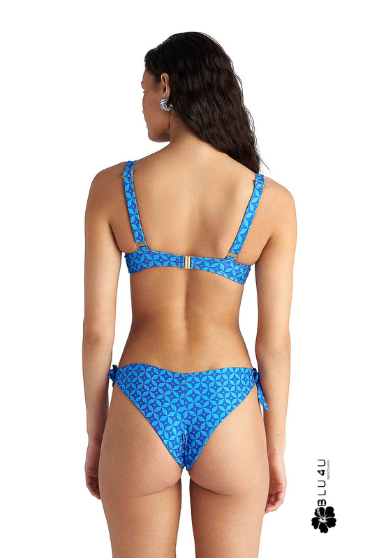 Push up μπικίνι τοπ μαγιό σε στυλ σουτιέν / BLUE IKAT - 26366584C