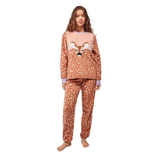 Fleece πιτζάμα animal print / GS2/20211