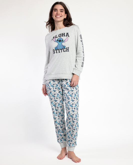 Πιτζάμα τύπου φόρμα με σχέδιο Stitch / AD63664