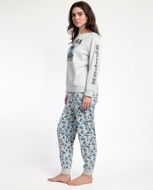 Πιτζάμα τύπου φόρμα με σχέδιο Stitch / AD63664