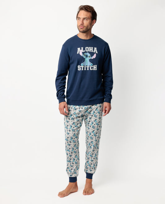 Ανδρική πιτζάμα τύπου φόρμα με σχέδιο Stitch / AD63901