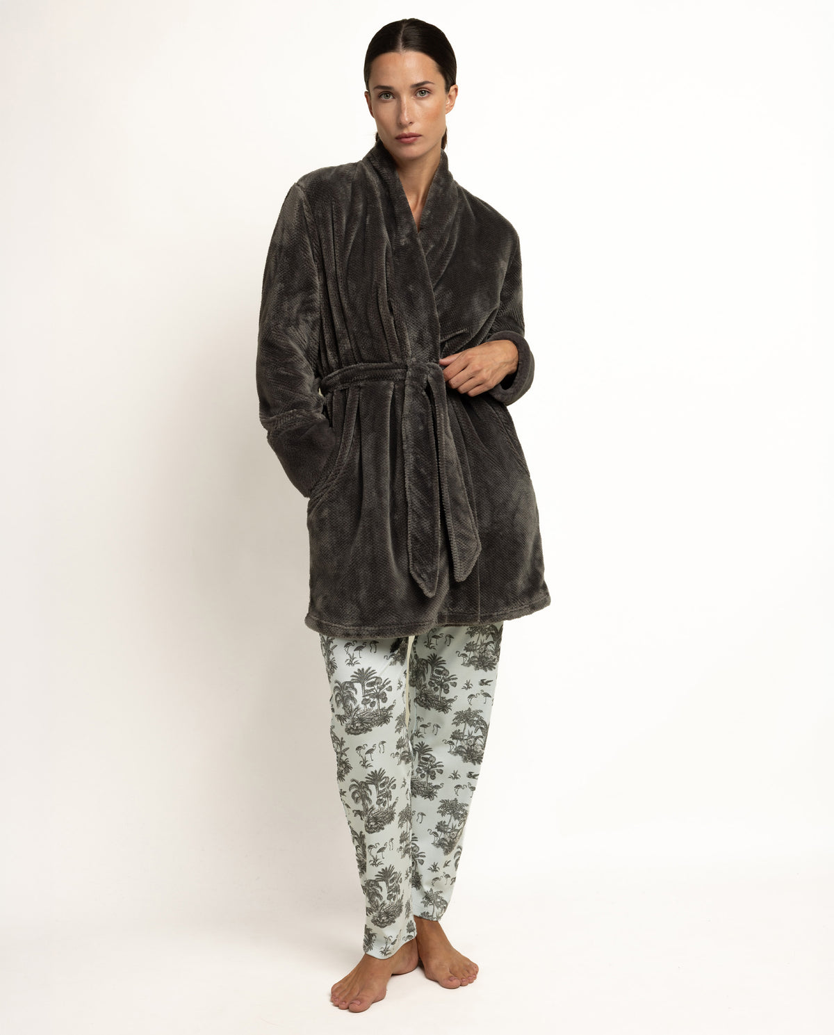 Fleece δετή ρόμπα / AD67406