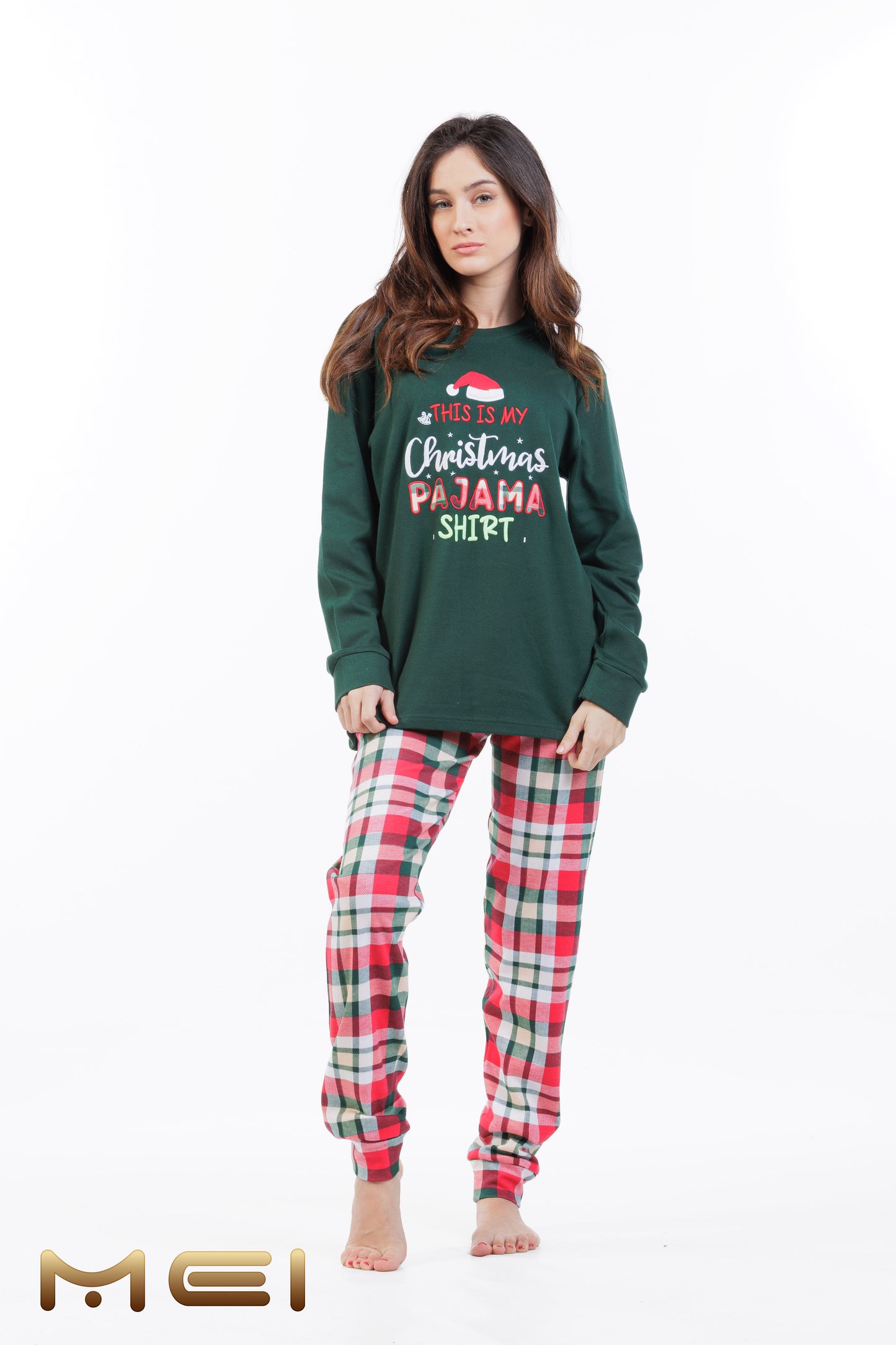 Βαμβακερή πιτζάμα με χριστουγεννιάτικο σχέδιο / M802585