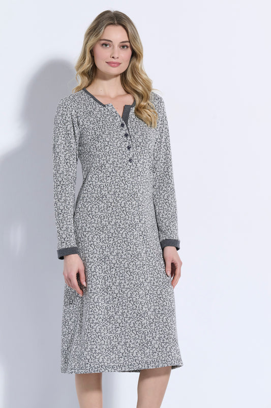 Νυχτικό με fleece επένδυση / J8154