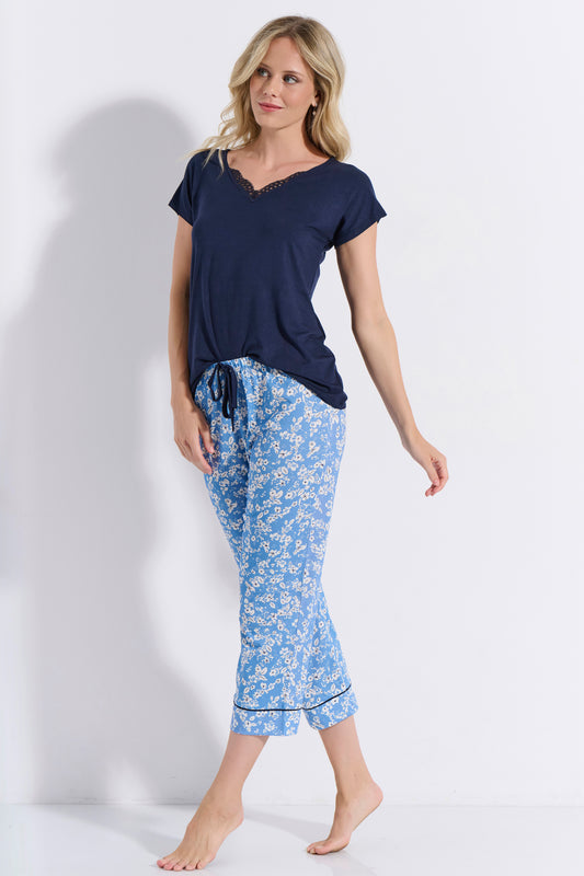 Καλοκαιρινή πιτζάμα κάπρι / J8222
