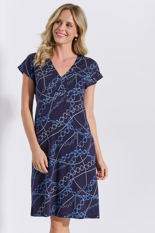 Φόρεμα με κοντό μανίκι / J8248